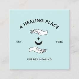 Tarjeta De Visita Cuadrada Luna y estrellas de Energy Healer