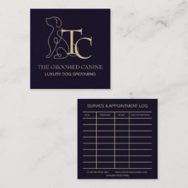 Tarjeta De Visita Cuadrada Luxury Dog Grooming Business Card Pet Stylist