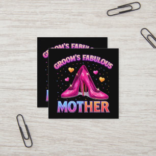 Tarjeta De Visita Cuadrada Madre Fabulosa del Novio Mamá del Novio