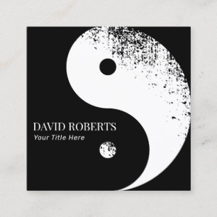 Tarjeta De Visita Cuadrada Maestría en artes marciales Yin Yang Karate Kung 