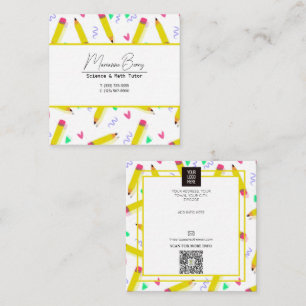 Tarjeta De Visita Cuadrada Maestría en Educación en el Hogar