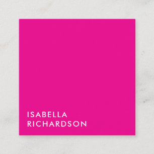 Tarjeta De Visita Cuadrada Magenta moderna Minimalista