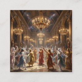 Tarjeta De Visita Cuadrada Magia de Baile Pelasgio Mundo 0 Fa023