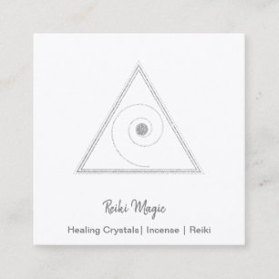 Tarjeta De Visita Cuadrada Mágica Reiki