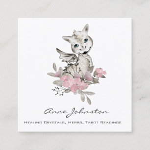 Tarjeta De Visita Cuadrada Magick Baby Dragon Business Card
