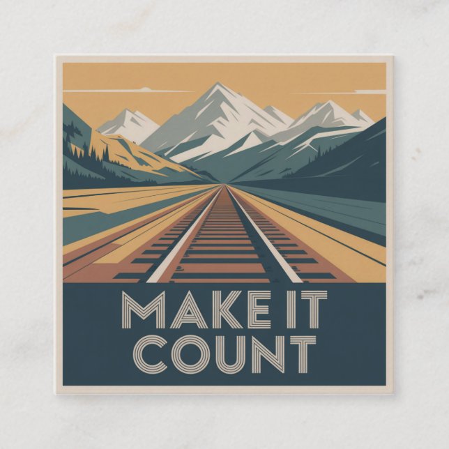 Tarjeta De Visita Cuadrada Make It Count (Anverso)