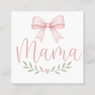 Tarjeta De Visita Cuadrada Mamá Coqueta Diseño Estético para Madres