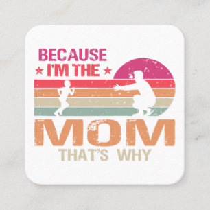 Tarjeta De Visita Cuadrada Mamá y papá se casaron con Día de la Madre