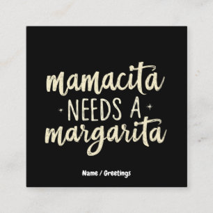 Tarjeta De Visita Cuadrada Mamacita necesita un entrenamiento de vacaciones d