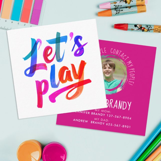 Tarjeta De Visita Cuadrada Mami rosa dulce llama a guión de pintura (Subido por el creador)