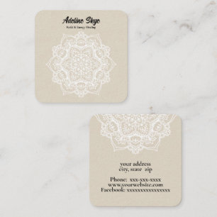 Tarjeta De Visita Cuadrada Mandala