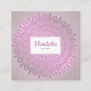 Tarjeta De Visita Cuadrada Mandala étnica de la pendiente