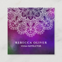 Mandala púrpura de la acuarela del instructor de