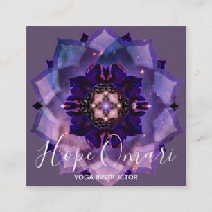 Tarjeta De Visita Cuadrada Mandalala de Meditación Dream Lotus