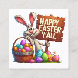 Tarjeta De Visita Cuadrada Mano de Pascua de Primavera - ¡Mira hacia atrás!