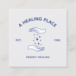 Tarjeta De Visita Cuadrada Manos de energía terapéutica de masaje