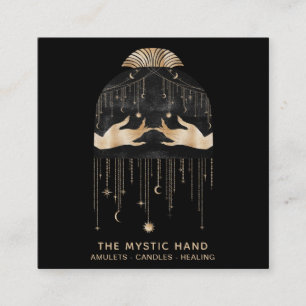 Tarjeta De Visita Cuadrada *~* Manos místicas de las Estrellas del Universo C