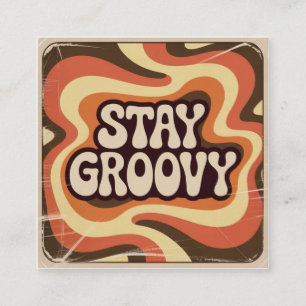 Tarjeta De Visita Cuadrada Mantén Groovy