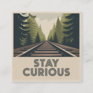 Tarjeta De Visita Cuadrada Mantén la curiosidad