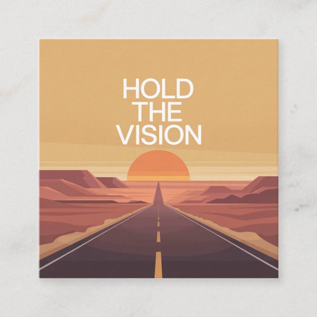 Tarjeta De Visita Cuadrada Mantén La Visión (Anverso)