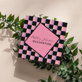 Tarjeta De Visita Cuadrada Maquillaje holográfico moderno Redes sociales agre