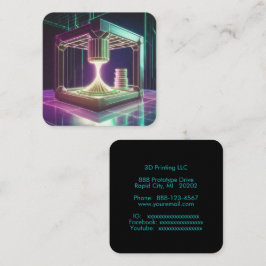 Tarjeta De Visita Cuadrada Máquina de impresión 3D