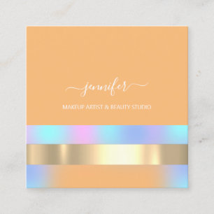 Tarjeta De Visita Cuadrada Maquinaria profesional primavera azul PEACH