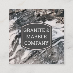 Tarjeta De Visita Cuadrada Marbble Slab   Granito