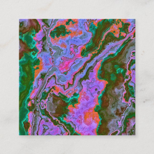 Tarjeta De Visita Cuadrada Marble agrio (Anverso)