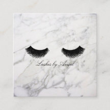 Marble Black Eyelash Luxury Beauty Card