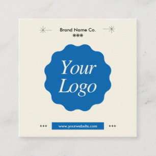 Tarjeta De Visita Cuadrada Marca de logotipo Minimalista profesional para per