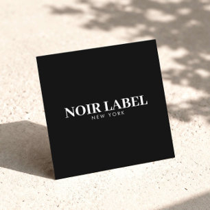 Tarjeta De Visita Cuadrada Marca de Ropa Moderna Minimalista