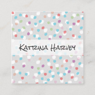 Tarjeta De Visita Cuadrada Marcas texturadas (frugalidad)