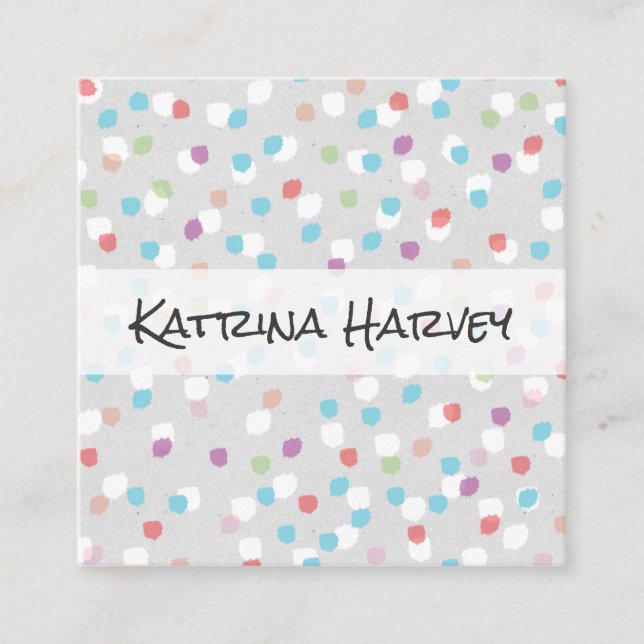 Tarjeta De Visita Cuadrada Marcas texturadas (frugalidad) (Anverso)