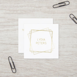 Tarjeta De Visita Cuadrada Marcos de oro