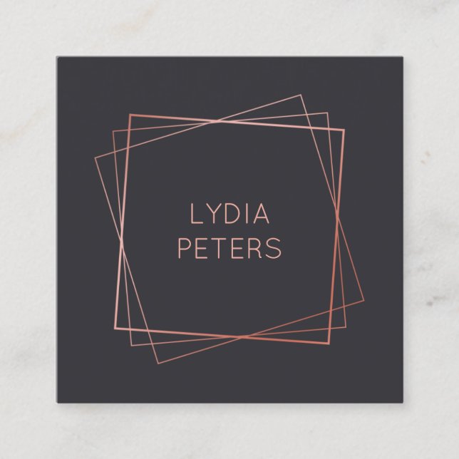 Tarjeta De Visita Cuadrada Marcos subiós oro (Anverso)