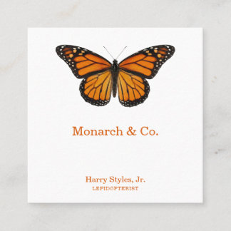 Tarjeta De Visita Cuadrada Mariposa Monarca