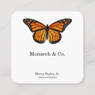 Tarjeta De Visita Cuadrada Mariposa Monarca