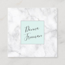 Marmol blanco moderno y verde menta