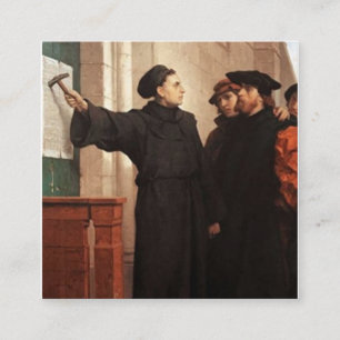 Tarjeta De Visita Cuadrada Martin Luther Nailing 95 Theses