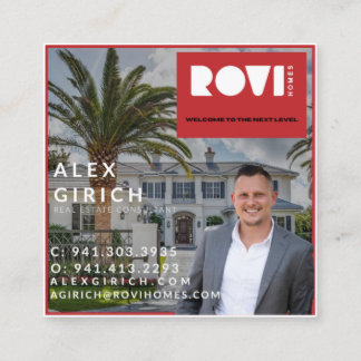 Tarjeta De Visita Cuadrada Más allá de la propiedad inmobiliaria