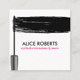 Tarjeta De Visita Cuadrada Máscara Traza La extensión De Las Eyelashes Barra 