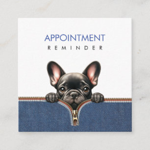 Tarjeta De Visita Cuadrada Mascota de recordatorio de nombramiento goomer y c