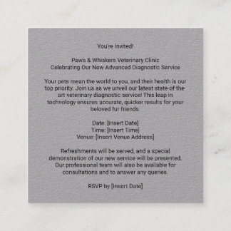 Tarjeta De Visita Cuadrada Mascota Pegatina de Armonía Sanitaria Perro y Gato