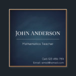 Tarjeta De Visita Cuadrada Mathematics Maacher Blue Chalkboard Elegant Tutor<br><div class="desc">Estas simples y elegantes tarjetas de visita serían perfectas para profesores o tutores de matemáticas. Añada fácilmente sus propios detalles haciendo clic en la opción "personalizar esta plantilla". Si tiene alguna pregunta o petición relacionada con el diseño,  no dude en ponerse en contacto con nosotros.</div>