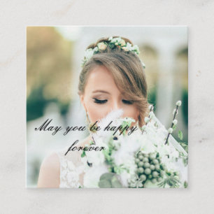 Tarjeta De Visita Cuadrada Matrimonio feliz