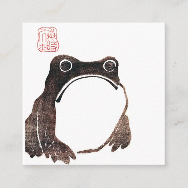 Tarjeta De Visita Cuadrada Matsumoto Hoji Frog (Anverso)