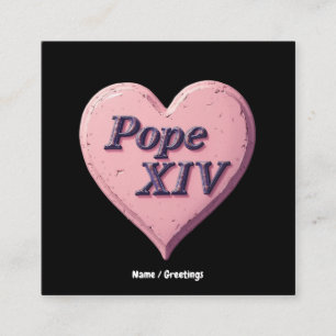 Tarjeta De Visita Cuadrada Me Encanta El Papa León XIV Que Viva Nuestro Bendi