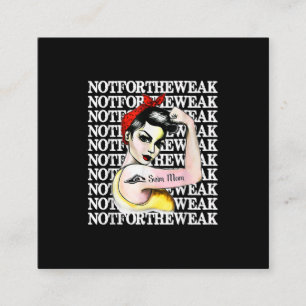 Tarjeta De Visita Cuadrada Me Encanta Nadar - Mamá No Diseño Débil