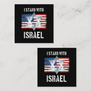Tarjeta De Visita Cuadrada me mantengo con israel